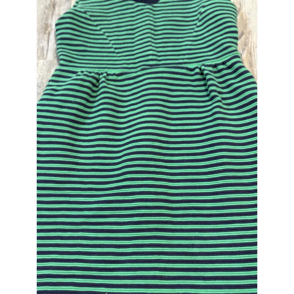 Boden Green and Navy Striped Midi Dress - Picture 2 of 7